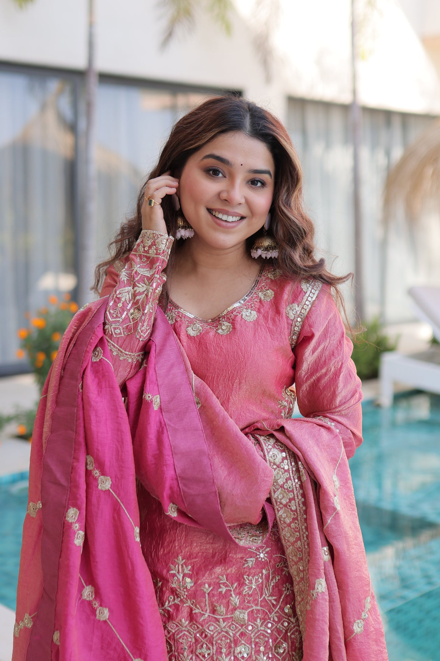 ✨ Pastel Luxe Embroidered Sharara Suit Set ✨
