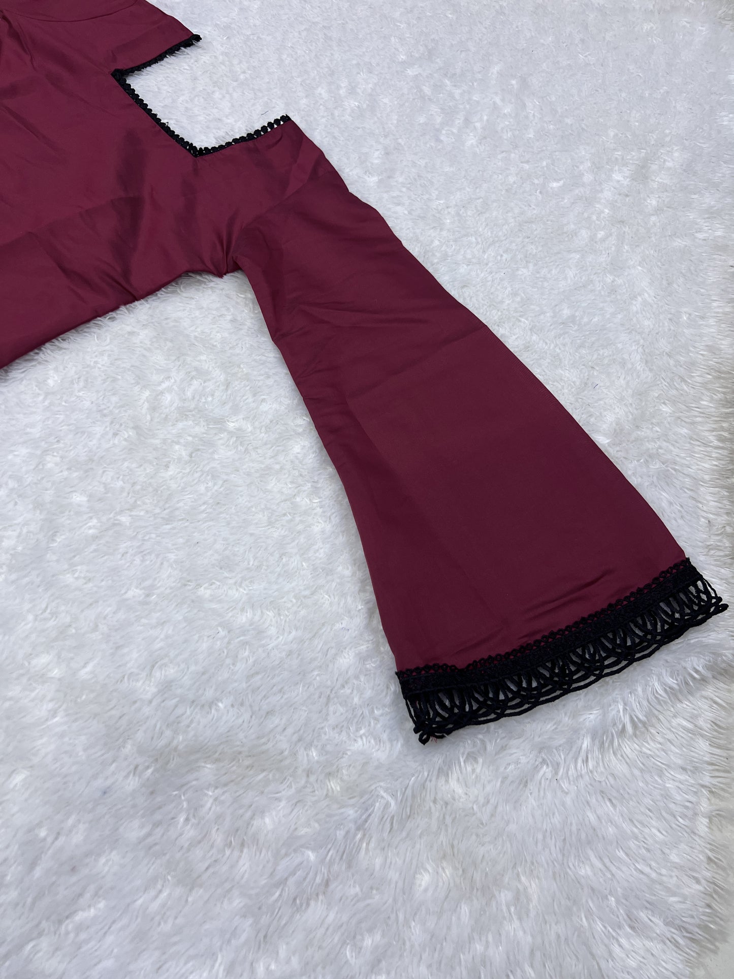 ✨ Trending Rust Roman Silk Short Kurti ✨