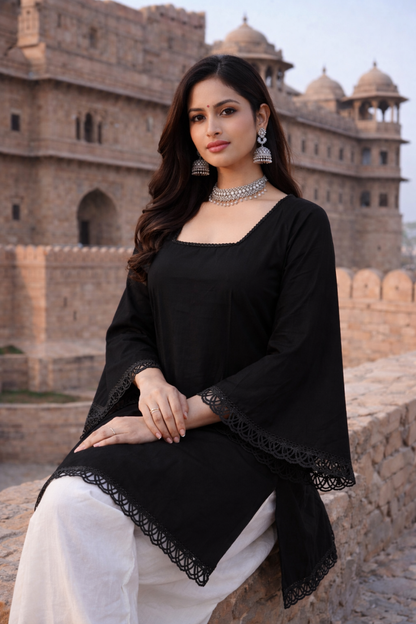 ✨ Trending Rust Roman Silk Short Kurti ✨