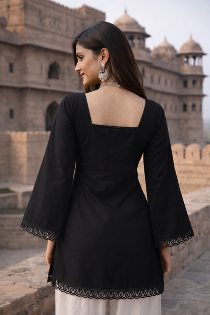 ✨ Trending Rust Roman Silk Short Kurti ✨