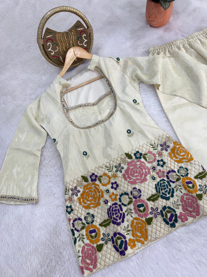 Ivory Bloom Luxe Co-Ord Set
