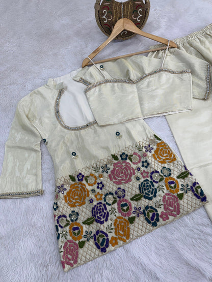 Ivory Bloom Luxe Co-Ord Set
