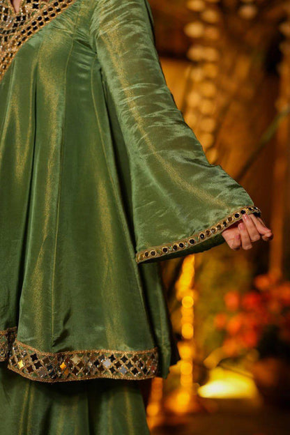 ✨ Noor Mirror Work Peplum Sharara Set ✨