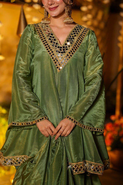 ✨ Noor Mirror Work Peplum Sharara Set ✨
