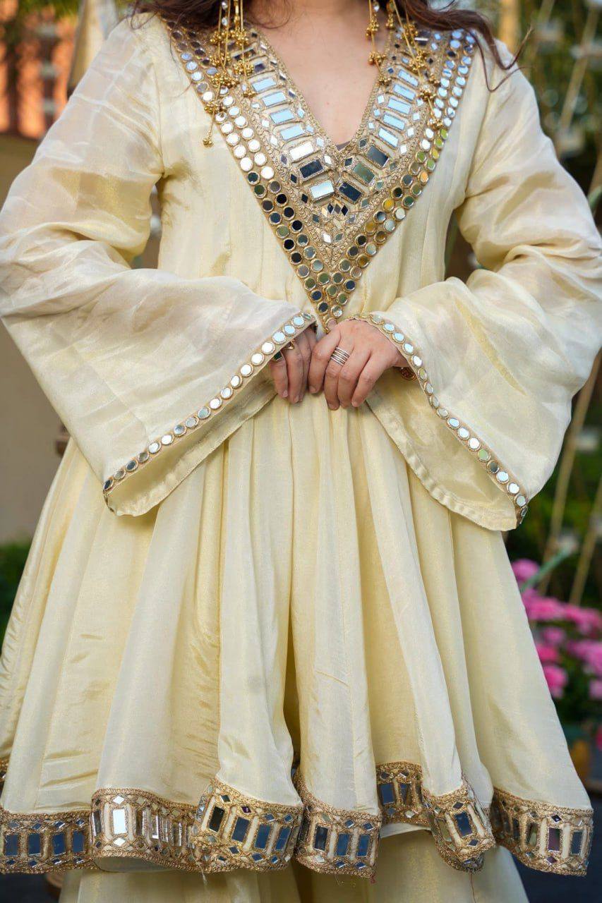✨ Noor Mirror Work Peplum Sharara Set ✨