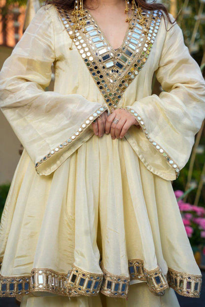 ✨ Noor Mirror Work Peplum Sharara Set ✨