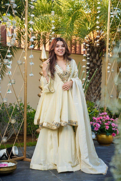 ✨ Noor Mirror Work Peplum Sharara Set ✨