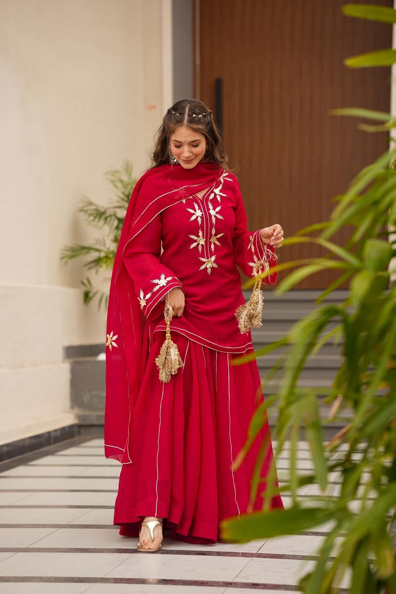 ✨Heavenly Black Handmade Kurta Sharara Palazzo Set✨