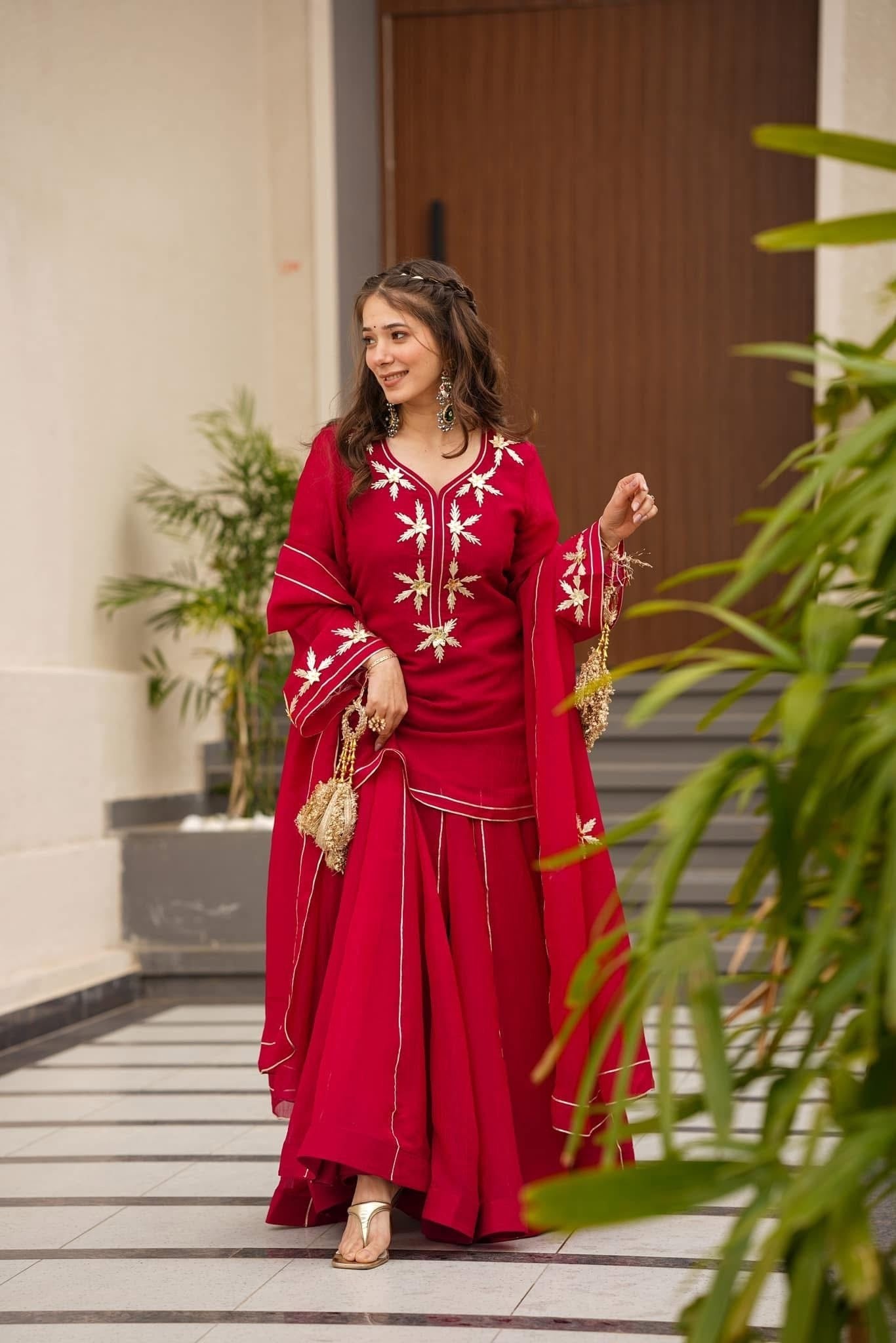 ✨Heavenly Black Handmade Kurta Sharara Palazzo Set✨
