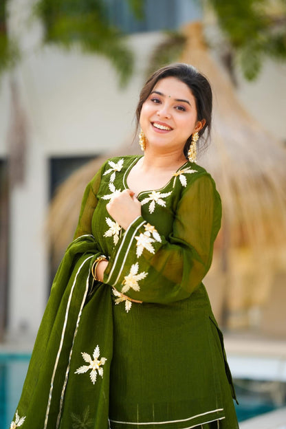 ✨Heavenly Black Handmade Kurta Sharara Palazzo Set✨