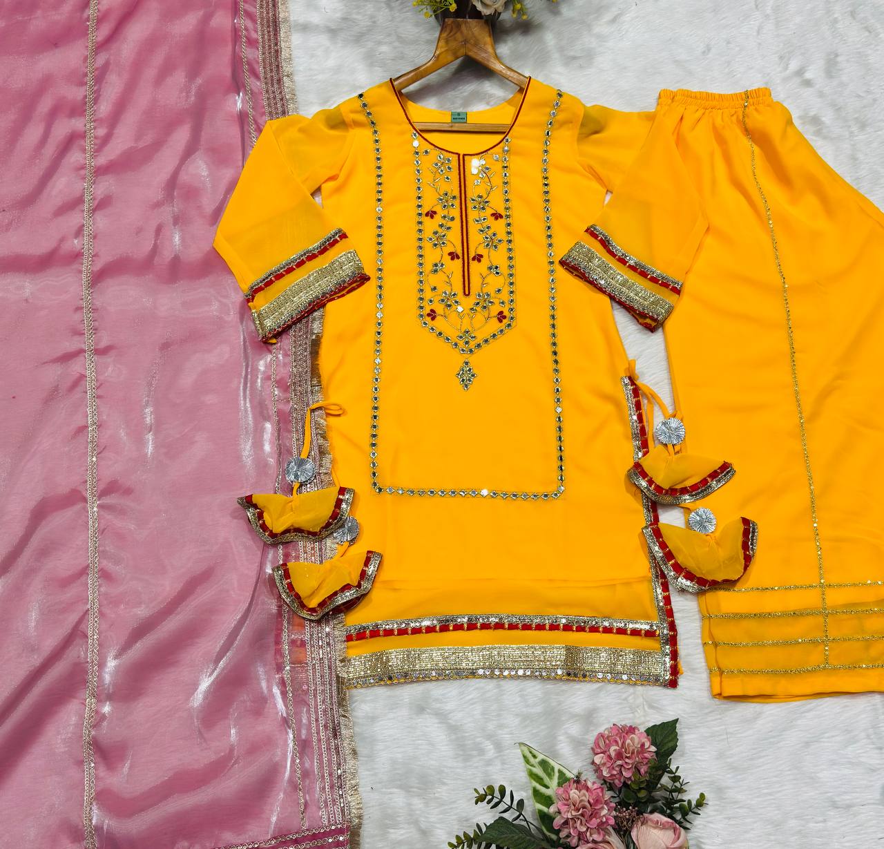 ✨ Maharani Noor Embroidered Sharara Suit Set ✨