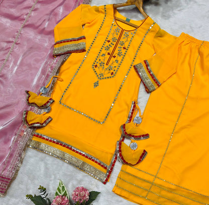 ✨ Maharani Noor Embroidered Sharara Suit Set ✨