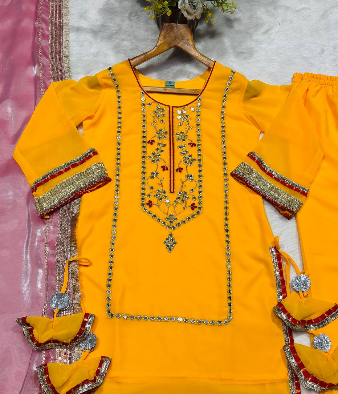 ✨ Maharani Noor Embroidered Sharara Suit Set ✨