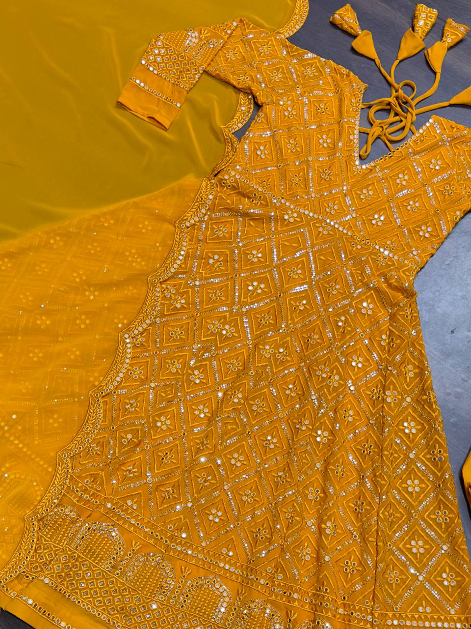 ✨Royal Lavender Embroidered Anarkali Suit Set with Dupatta✨