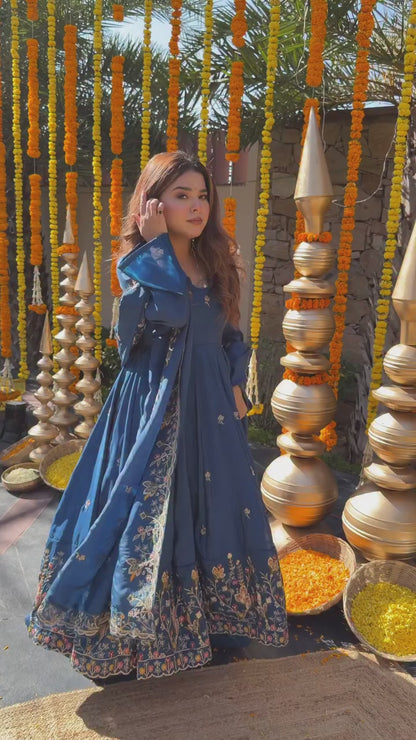 ✨ Maharani Luxe Silk Anarkali Suit Set ✨
