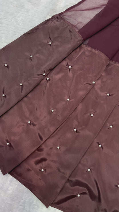 ✨ Royal Rani Pink Pearl Work Palazzo Suit Set ✨