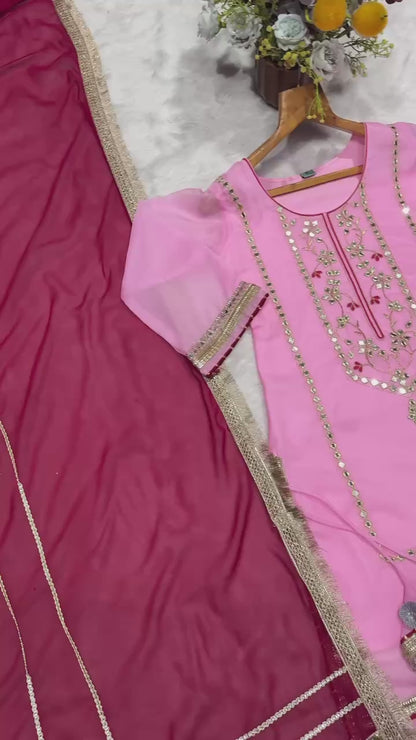 ✨ Maharani Noor Embroidered Sharara Suit Set ✨